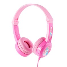 BuddyPhones potovalne žične slušalke za otroke (roza)
