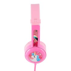 BuddyPhones potovalne žične slušalke za otroke (roza)