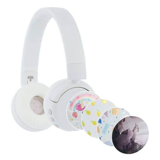 BuddyPhones brezžične slušalke popfun za otroke (bele)