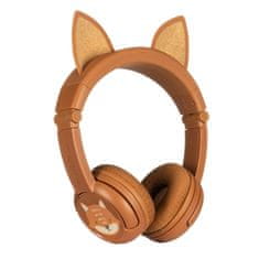 BuddyPhones brezžične slušalke za otroke play ears plus fox (rjave)