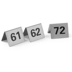 shumee Informacijska tablica TABLA ŠTEVILKA 61-72 nerjaveče jeklo, set 12 kos. - Hendi 663899