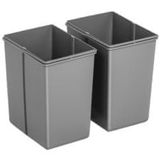 shumee Koš za vgradni koš v dvojni izvlečni omarici 2x 20 l