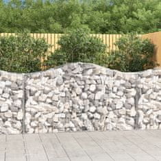 Vidaxl Obokana gabionska košara 8kos 200x50x100/120cm pocinkano železo