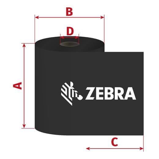 Zebra trak 110mm x 74m TTR smola, D12/OUT