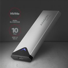AXAGON EEM2-UG2 USB-C 10Gb/s - M.2 NVMe SSD ARROW box, srebrna