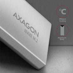 AXAGON EEM2-UG2, USB-C 3.2 Gen 2 - M.2 NVMe SSD kovinska škatla, dolžina 42 do 80 mm