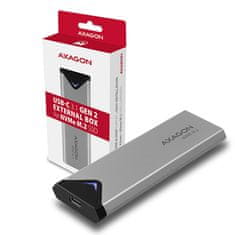 AXAGON EEM2-UG2, USB-C 3.2 Gen 2 - M.2 NVMe SSD kovinska škatla, dolžina 42 do 80 mm