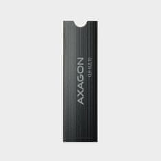 AXAGON CLR-M2L10, aluminijasto pasivno hladilno ohišje za SSD M.2 2280, višina 10 mm