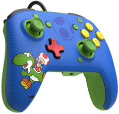 PDP Rematch Mario & Yoshi kontroler, Nintendo Switch, žičen, moder