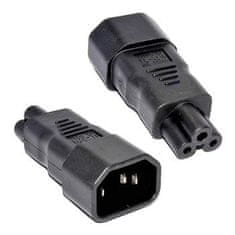 Premium adapter kabla IEC C14 na IEC C5 "trikotnik" 230V, 10A