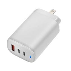 Acer GaN 65W, trivratni polnilnik, 2 x typeC in 1 x typeA, vtič EU in UK