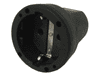 Kemot Vtičnica 16A/250V guma črna za na kabel