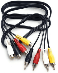 Cabletech Cinch kabel 4xM. / 4xŽ. 1,5m