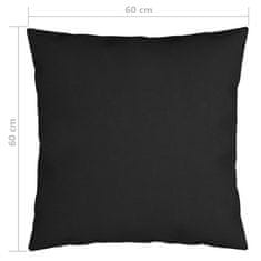 Vidaxl Okrasne blazine 4 kosi črne 60x60 cm blago