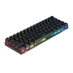 Blitzwolf brezžična igralna tipkovnica, mehanska bw-kb0, rdeče stikalo, rgb (črna)