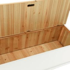 Vidaxl Klop bela 107x45x75,5 cm trden les jelke
