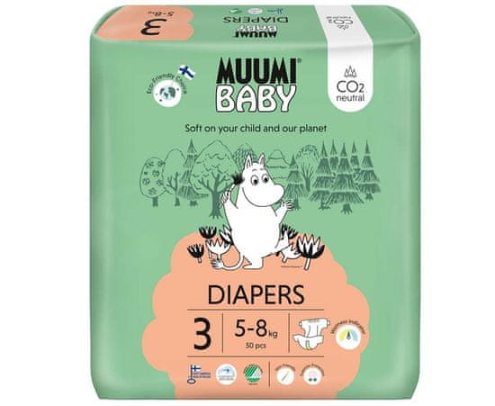 MUUMI BABY 3 Midi 5-8 kg (50 kosov), ekološke plenice