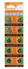 Kitajc Alkalna gumbna baterija AG10 / LR54 / 189 / L1130 / LR1130 1.5V / 80mAh - 10 kosov