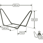 La Siesta Kovinsko stojalo za visečo mrežo CHILLOUNGE