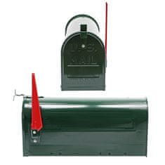 SIJAJNO Ameriški poštni nabiralnik s stenskim nosilcem, zelen