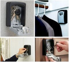 Škatla za Ključe s Šifro, Aluminij, 4-mestna Koda