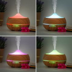 NEW Vlažilni difuzor arome z večbarvno LED diodo Wooden-Effect InnovaGoods