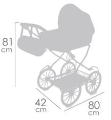 DeCuevas Gala 2023 voziček, za punčke s torbo, 81 cm (80051)
