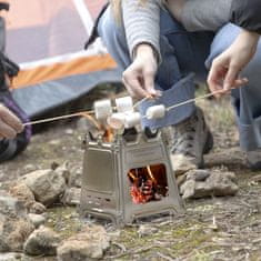 InnovaGoods Razstavljiv jeklen kuhalnik za kampiranje Flamet