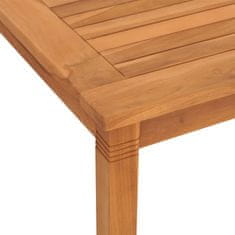 Vidaxl Vrtna jedilna miza 150x90x75 cm trdna tikovina