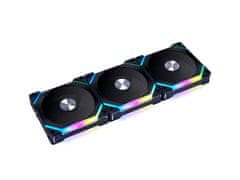 Lian Li UNI FAN SL120 V2 ventilator za ohišje, RGB, PWM, 120mm, črna, 3 kosi + kontroler (UF-SL120V2-3B)