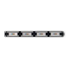 Qoltec Rack za patch panele | 24 vrat | kat. 5E UTP | črne barve