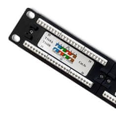 Qoltec Rack za patch panele | 24 vrat | kat. 5E UTP | črne barve