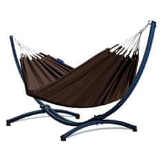 Potenza Viseča mreža 220×140 cm MEDELLIN + stojalo GRANDE 220kg, kava, premium