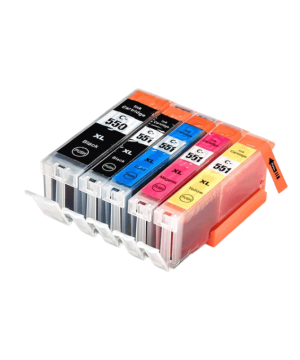 TiskajPoceni Kompatibilne kartuše Komplet Canon 1x PGI-550 + 4x CLI- 551 (BK,C,M,Y) kompatibilne XXL kartuše več polnila za pixmaIP7250, MG5450, MG5550, MG6350, MG6450, MG7150, MX725, MX925