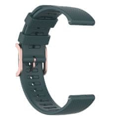 BStrap Silicone Rain pašček za Garmin Venu 2 Plus, dark green