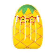 Bestway Napihljiv otroški ležalnik z ročaji Ananas 84 cm x 56 cm