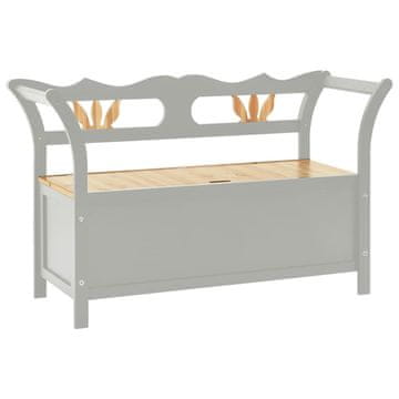 Vidaxl Klop siva 107x45x75,5 cm trden les jelke