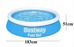 Bestway Vrtni začetni bazen 183 X 51 cm Bestway 57392