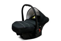 Babylux Largo Black | 3v1 Kombinirani Voziček kompleti | Otroški voziček + Carrycot + Avtosedežem