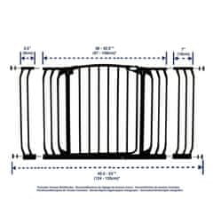 Dreambaby Chelsea Combo Set Barrier (širina 97-106 cm x višina 75 cm) + podaljšek 9 cm, 18 cm