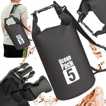 Korbi Vodoodporna Vreča 5L za Kajak črna - Korbi