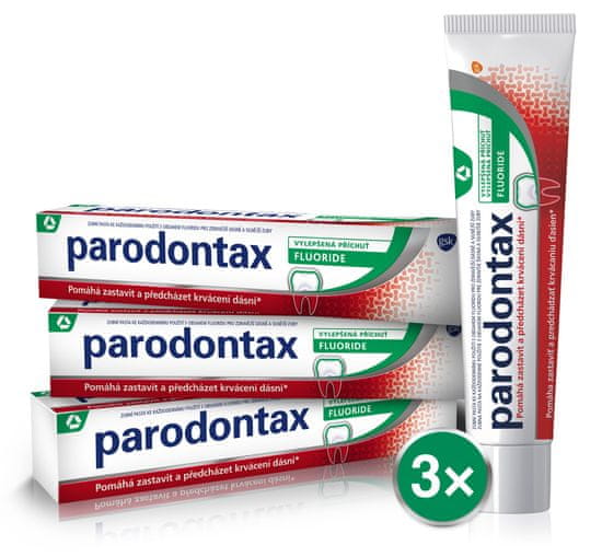 Parodontax Fluoride zobna pasta s fluorom, 75 ml, 3 kosi