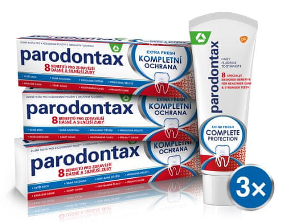 Parodontax Complete Protection Extra Fresh, 75 ml, 3 kosi