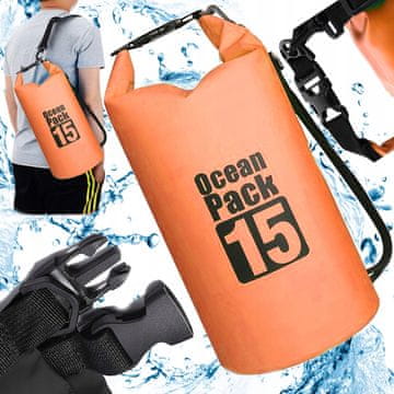 Korbi Vodoodporna torba 15L za kajakiranje - Korbi