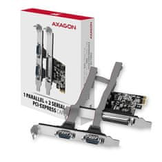 AXAGON PCEA-PSN, PCIe krmilnik - 1x vzporedna (LPT) + 2x zaporedna vrata (RS232) 250 kb/s, vključno z. LP