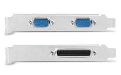AXAGON PCEA-PSN, PCIe krmilnik - 1x vzporedna (LPT) + 2x zaporedna vrata (RS232) 250 kb/s, vključno z. LP