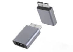 PremiumCord Aluminijast adapter USB C ženski - USB3.0 Micro B moški