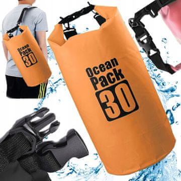Korbi Vodoodporna torba Korbi 30L za kajak - oranžna