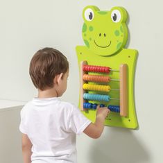 Viga Toys  Lesena manipulativna tabla za štetje žabe FSC Montessori certifikat