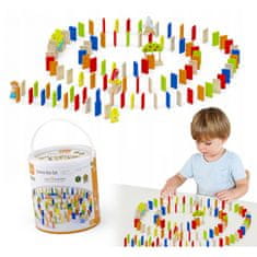 Viga Toys Komplet lesenih blokov Domino Kmečka igra 116 kosov